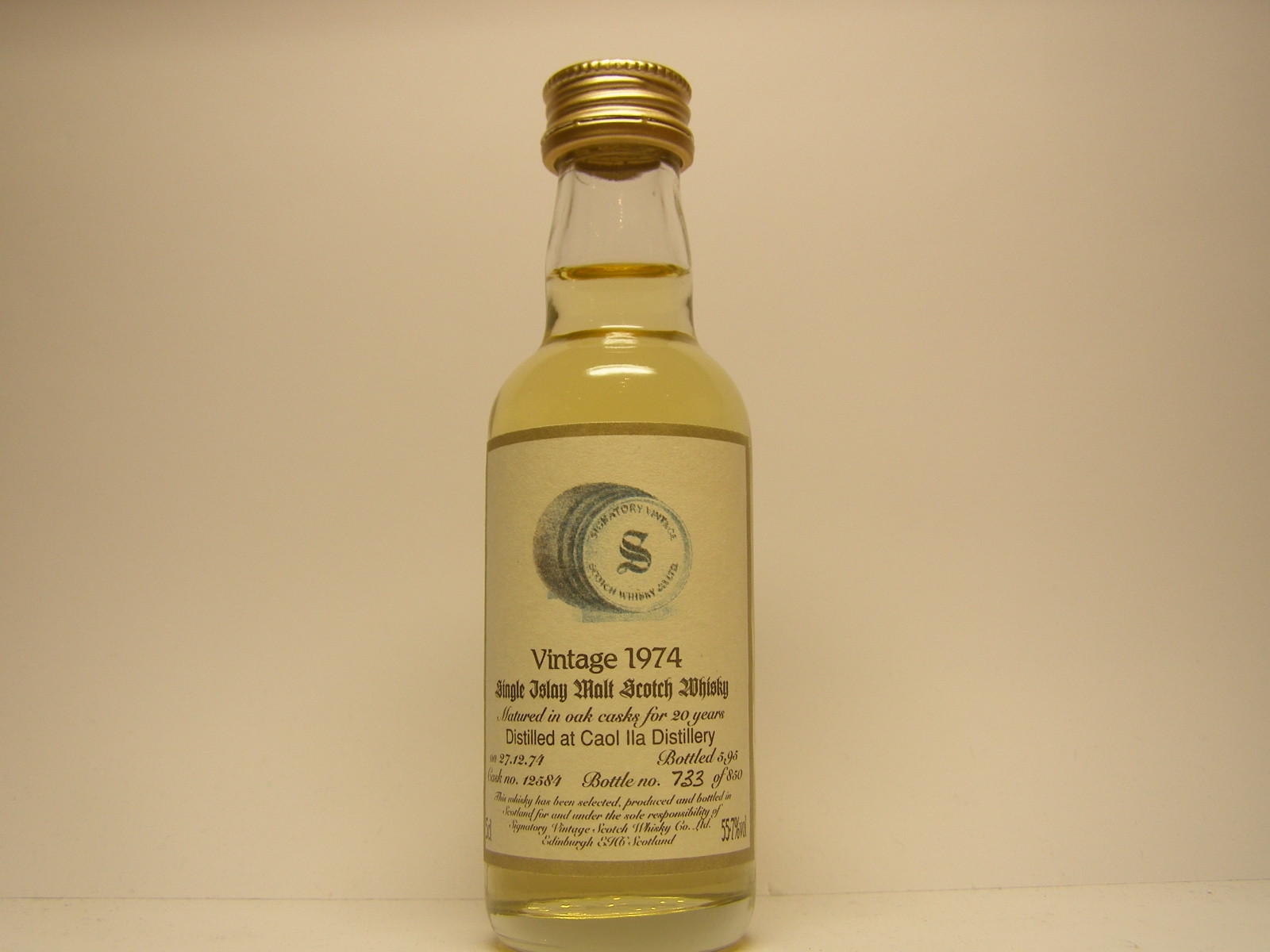 SIMSW 20yo 1974-1995 "Signatory" 5cl 55,7%vol